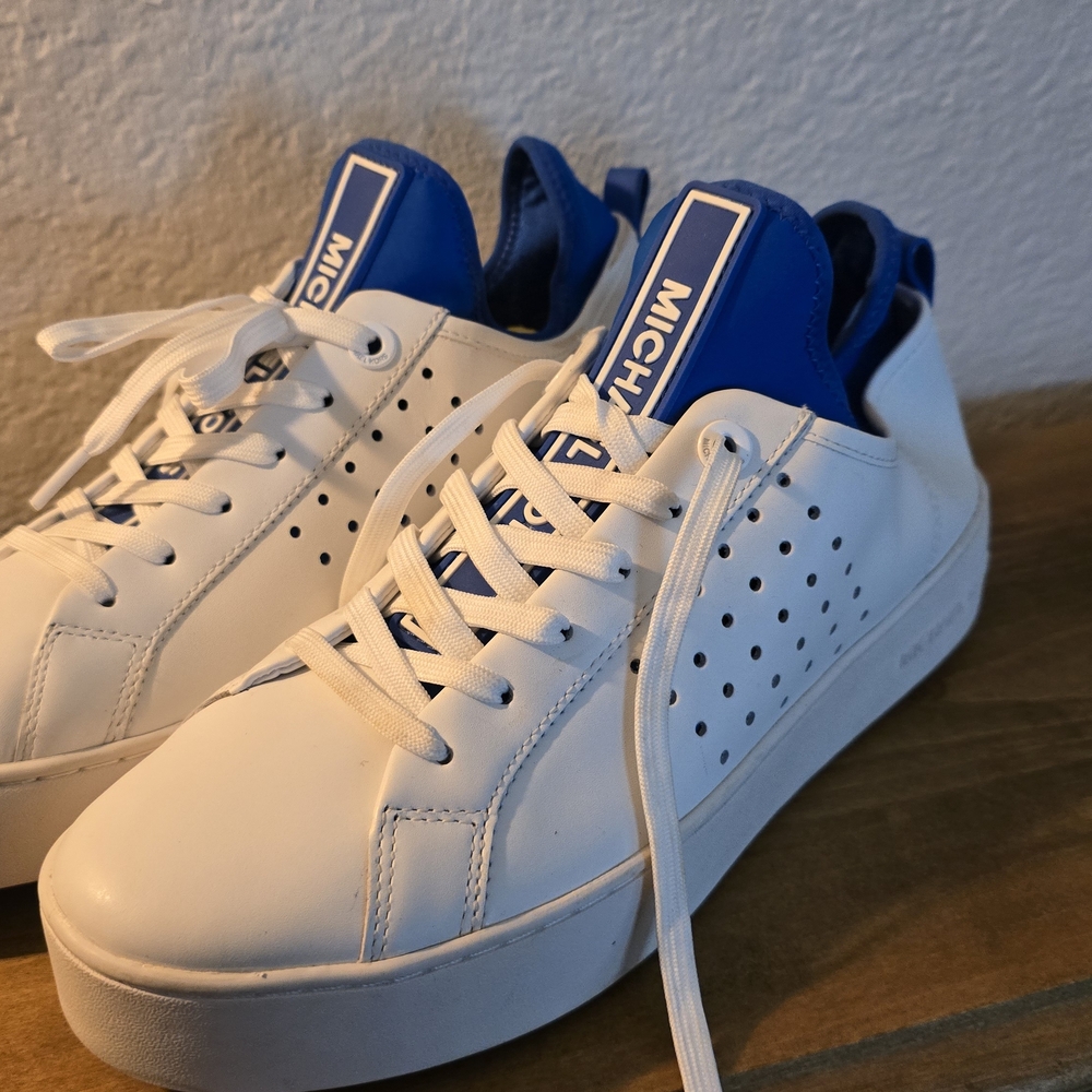 Michael Kors White and Blue  Sneakers
